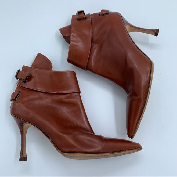 Manolo Blahnik Cognac Boots - Picture 2 of 8